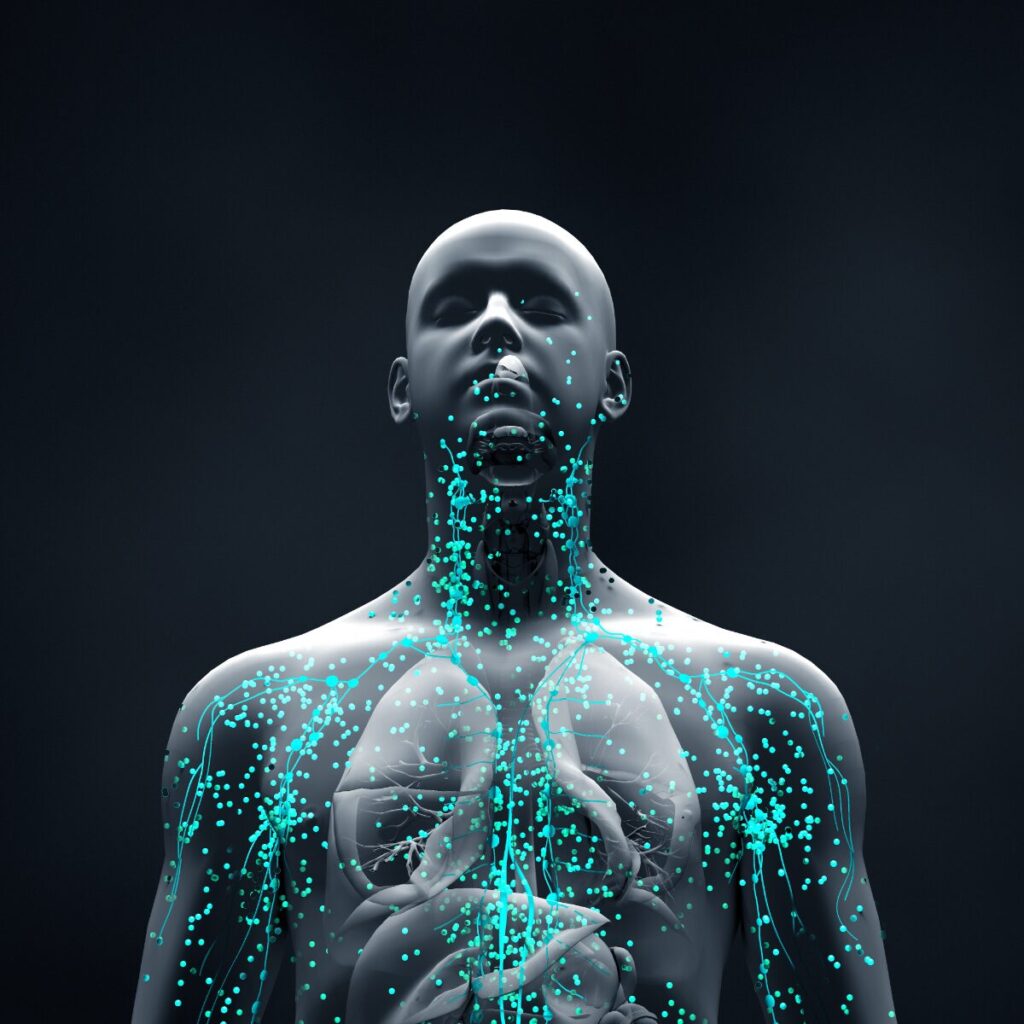 Illustration of body immune system.
