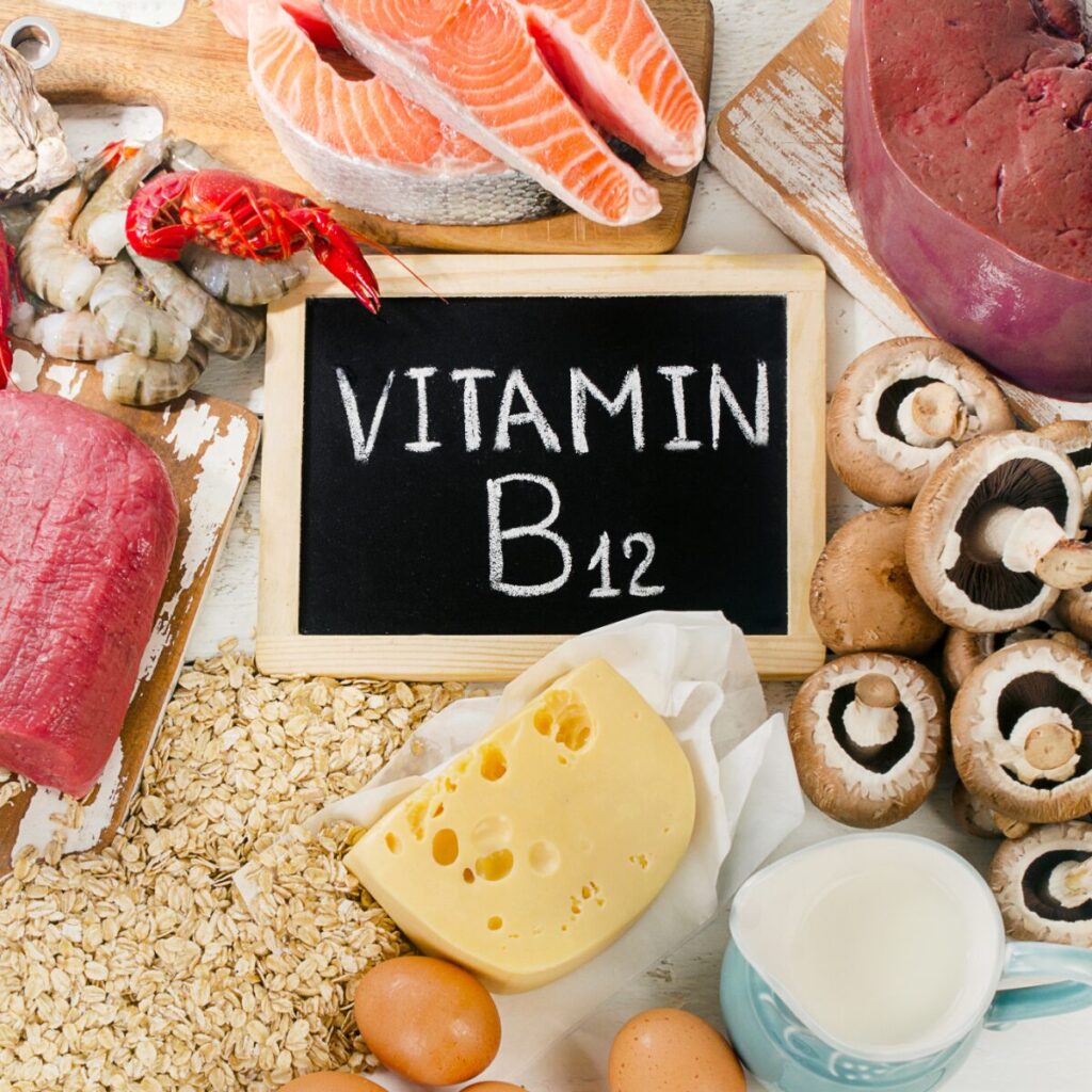 Various food sources of vitamin b12.