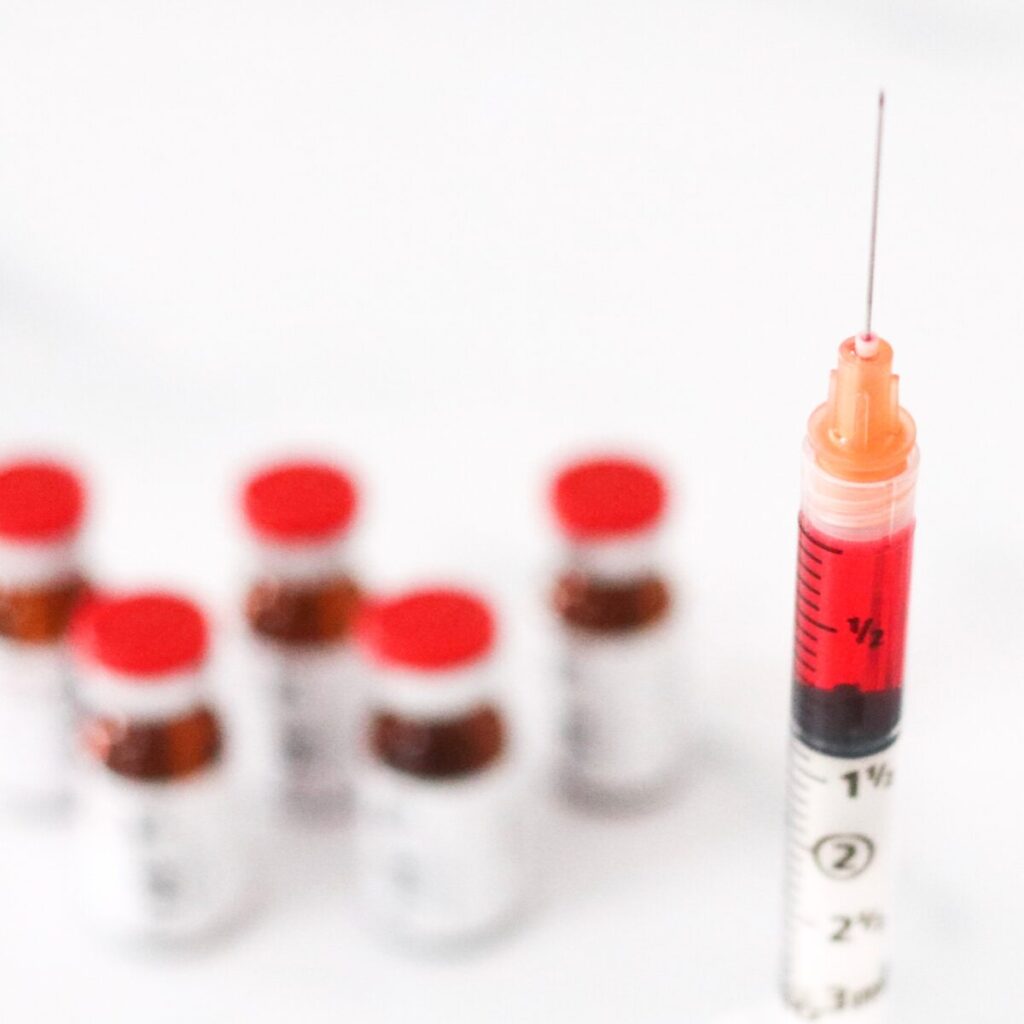 b12 shot with syringe.
