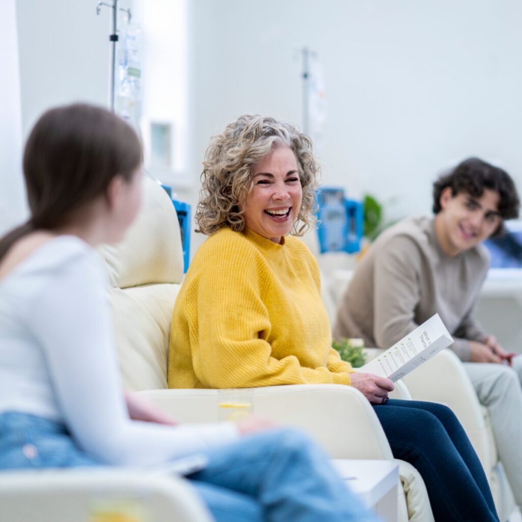group of people getting IV therapy in a medspa.